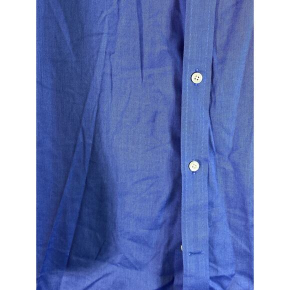 BANANA REPUBLIC Men's Blue Non-Iron Classic-Fit Button-Up Long Sleeve Shirt SZ L - Picture 7 of 12
